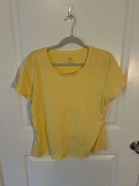 J. Jill Yellow Short Sleeve Crewneck Tee